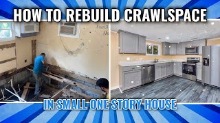 How to rebuild crawlspace in small one story house [upl. by Jurkoic]