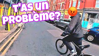 MOTARD vs CYCLISTE😡 IL CHERCHE LA CASTAGNE [upl. by Kape321]