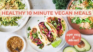 LAZY VEGAN RECIPES  balanced meals in 10 minutes [upl. by Carrnan]