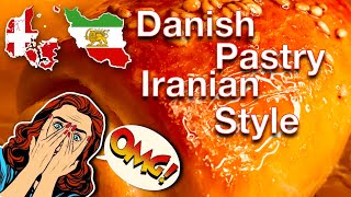 Danish pastry with patisserie cream Iranian style How to bake [upl. by Adnorat]