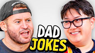 Dad Jokes  Dont laugh Challenge  Alan vs Andrew  Raise Your Spirits [upl. by Husha]