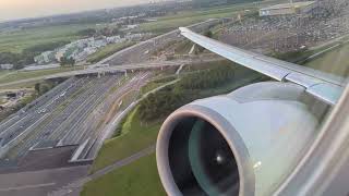 KLM Embraer E195E2 Takeoff AMS PW1900G [upl. by Clite]