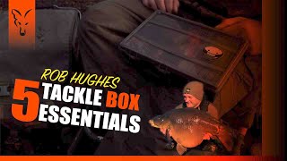 CARP FISHING TV Rob Hughes 5 Tackle Box Essentials [upl. by Novy]