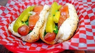 How to build a Chicago Style Hot Dog Chicago Hot Dog Recipe [upl. by Aztinad259]