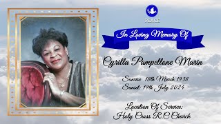 Funeral Tribute Service Of Cyrilla Pampellone Marin [upl. by Cahilly]