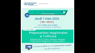 Le RDV du pharmacien n°7  Préparations magistrales à lofficine [upl. by Abekam]