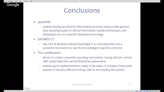 openEHR  SNOMED CT a perfect combination for clinical data querying presentation [upl. by Airekat885]