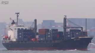 SATSUKI Contaner ship コンテナ船 NYK 東京港 2015JAN [upl. by Rouvin]