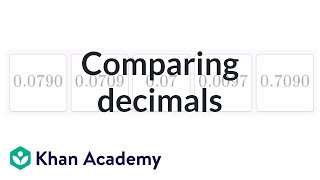 Comparing decimals ordering from least to greatest  Decimals  PreAlgebra  Khan Academy [upl. by Breech]