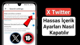 X Twitter Hassas İçerik Ayarları Nasıl Kapatılır 2024 IPhone Hassas İçeriği Etkinleştirme Twitter [upl. by Laith]