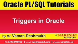 Oracle PLSQL Tutorials  Triggers in Oracle  by MrVaman Deshmukh [upl. by Idieh]