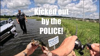 40lbs of Largemouth Bass in 1 hour using a Chatterbait  POLICE kicked me OUT [upl. by Kovacs]