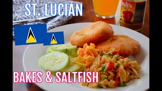 How to Make Bakes and Saltfish  St Lucian Style [upl. by Dacie]