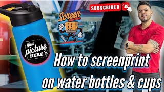 How to Screen Print on Water Bottles and plastic cups the easiest way WATCH TILL END for secret tip [upl. by Gussi773]