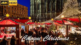 🇩🇪 German Christmas Market 🎄 KölnCologne Christmas Market Walk 4K HDR [upl. by Llirred]