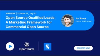 Open Source Qualified Leads A Marketing Framework for Commercial Open Source [upl. by Merrili206]