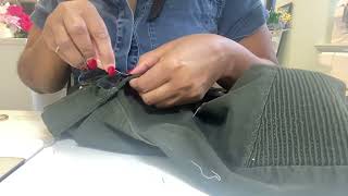 HOW TO CREATE AN ADJUSTABLE ELASTIC WAIST BAND FOR PANTS [upl. by Nuahsar254]