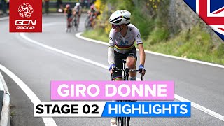 Race For Pink Erupts On Final Climb  Giro Donne 2023 Highlights  Stage 2 [upl. by Ainitsirhc892]