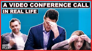 A Video Conference Call in Real Life [upl. by Griffy]