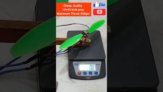 22121400kv BLDC Motor Thrust Test with 10in Plastic Propeller Cheap Quality shorts bldcmotor rc [upl. by Dnartreb29]