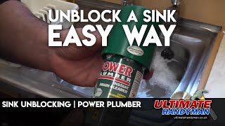 Sink unblocking  Power Plumber [upl. by Minor]