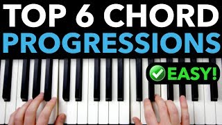 6 BEST Chord Progressions for Piano Beginners EASY [upl. by Holmann552]