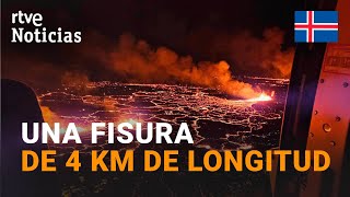 ISLANDIA ESTADO de EMERGENCIA por el VOLCÁN de GRINDAVIK cuya LAVA se DIRIGE al NORTE  RTVE [upl. by Rosenkranz]