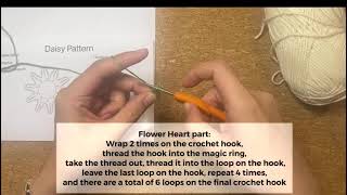 daisy tutorial（Flower Heart part [upl. by Asiil]