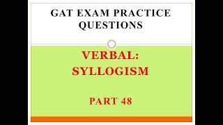 GAT Exam Practice Question Part 48 [upl. by Sirah]