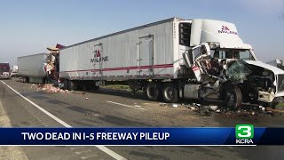 2 dead after massive 35vehicle pileup on I5 in Southern California [upl. by Wagstaff]