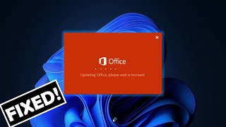 How To Fix Microsoft Office Updating Office Please Wait A Moment Error [upl. by Sherj174]