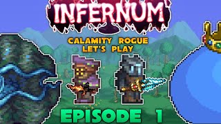 Early PreHardmode  Terraria Calamity Infernum Rogue Lets Play Episode 1 [upl. by Kosse265]