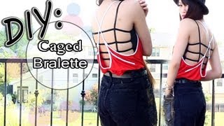 ☀DIY Summer Bralette Bandeau Caged Back [upl. by Braca]