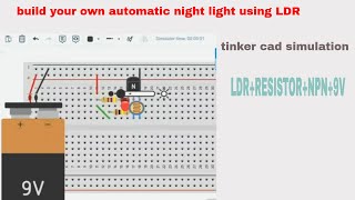 Automatic night light circuit using BC547 and LDR light night electronics tech circuit led [upl. by Alleuqcaj]