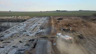 Flyover of MMU on a blasting block at a coal mine [upl. by Amy]