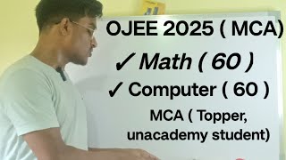 OJEE 2025 MCA  COMPUTER AND MATH DETAILS DISCUSSION ✅ [upl. by Odericus]