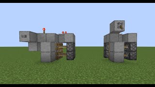 How to make simple 1x2 piston door in Minecraft Levers and buttons [upl. by Manoop637]