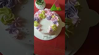 Vanilla cake decoration idea [upl. by Atled]