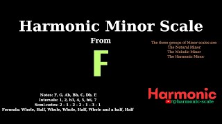 F Harmonic Minor Scale quot Music Theory quot harmonic scalemodel harmonicscale [upl. by Nylegna]