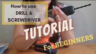 How to use a Drill amp Screwdriver Tutorial for beginners Unboxing of a Drill [upl. by Ynatterb810]