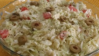 SALADA DE REPOLHO CREMOSA  SIMPLES E PERFEITA [upl. by Ttehr272]