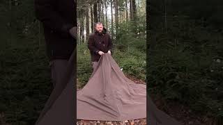 Tarp als Zelt  einfacher und vielseitigster geschlossener Aufbau Short Version [upl. by Gurtner]