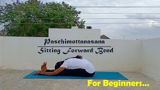 Paschimottanasana for Beginners in Tamil  Sitting Forward Bending  Yoga Shiva amp yoga Satya [upl. by Denney]