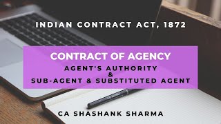 Extent of Agents Authority and Subagent amp Substituted Agent  CA Intermediate  CA Shashank Sharma [upl. by Mitchiner]