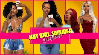 ☀️HOT GIRL SUMMER LOOKBOOK  CC LIST AND SIM DOWNLOAD 👗 The Sims 4 LookBook [upl. by Redneval]