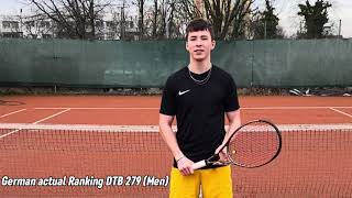 Lukas Hamacher Tennis Player Recruiting Video [upl. by Noj]