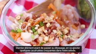 Recette de Salade de Melon aux crevettes Thaï [upl. by Dnalyr]