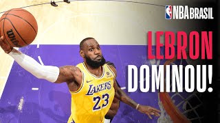 LeBron James FAZ BONITO com 35 PONTOS no clássico de LA  Melhores Momentos [upl. by Annasor]