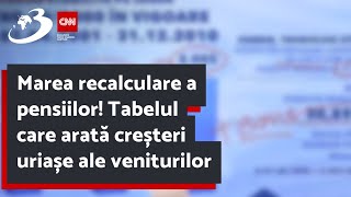 Marea recalculare a pensiilor Tabelul care arată creșteri uriașe ale veniturilor [upl. by Deroo]