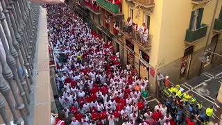 The Running of the Bulls San Fermin 2022  Pamplona Spain 🇪🇸 [upl. by Wilburt504]